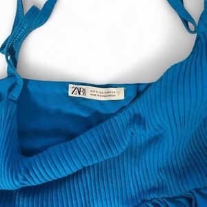 Zara Vibrant Blue Ribbed Camisole